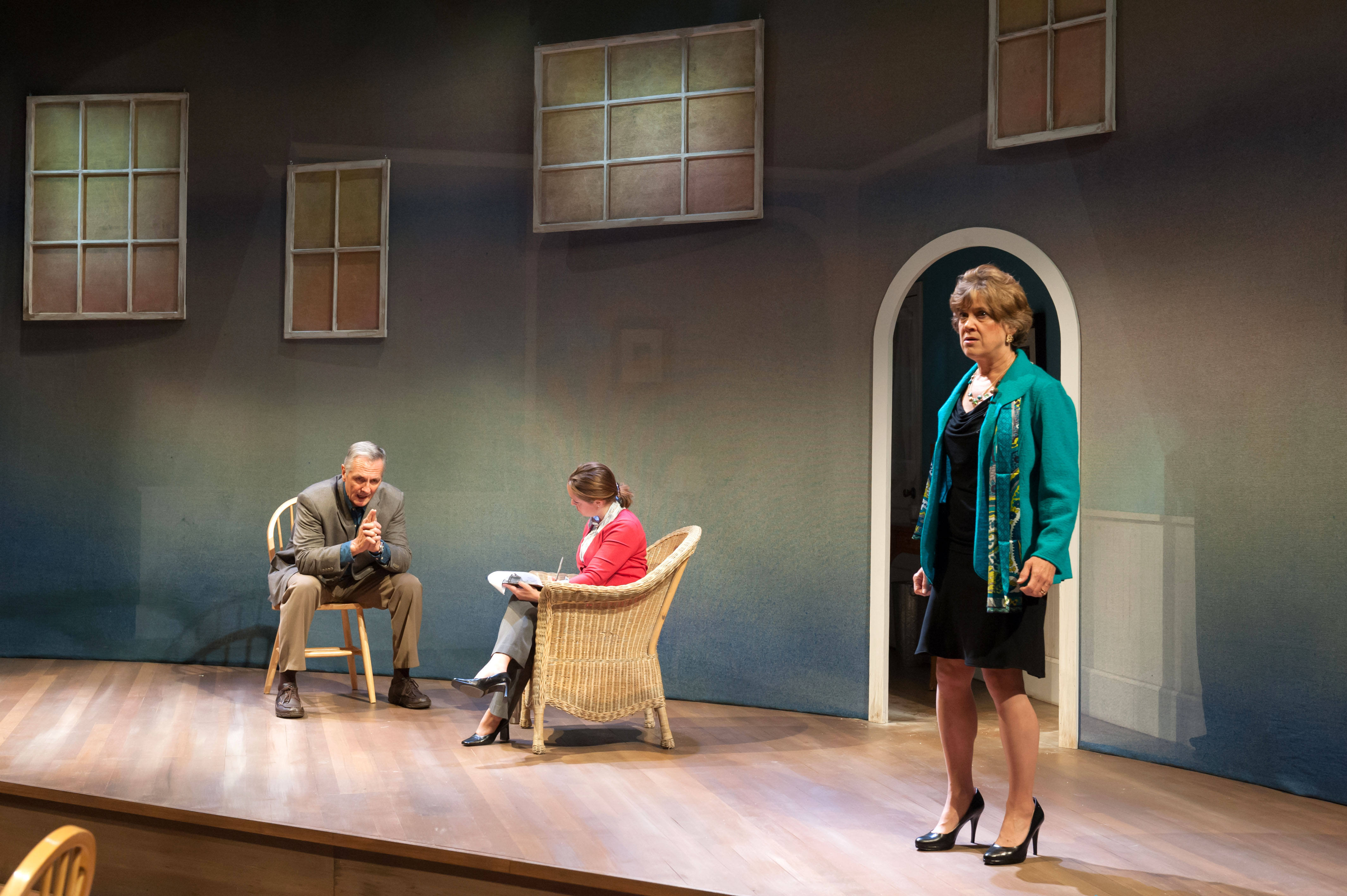 David DeBeck, Angie Jepson, and Debra Wise in Sharr White's THE OTHER PLACE. Produced by The Nora Theatre Company and Underground Railway Theater. Photo: A.R. Sinclair Photography.