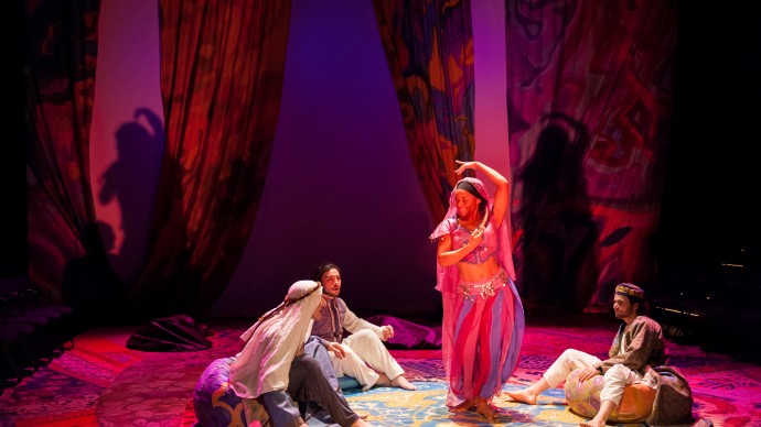 Alexander Cook, Andrew Tung, Lindsy McWhorter, and Yavni-Bar Yam in ARABIAN NIGHTS. Photo: A.R. Sinclair Photography.