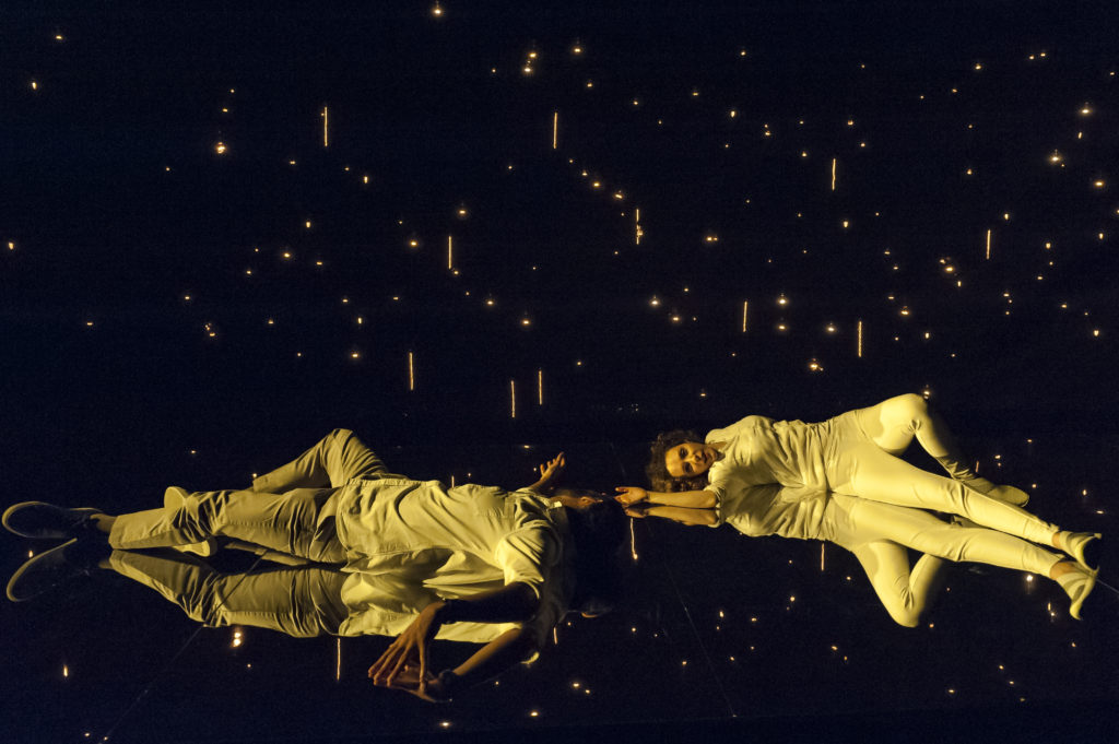 Nael Nacer &amp; Marianna Bassham in CONSTELLATIONS. Photo: A.R. Sinclair Photography.