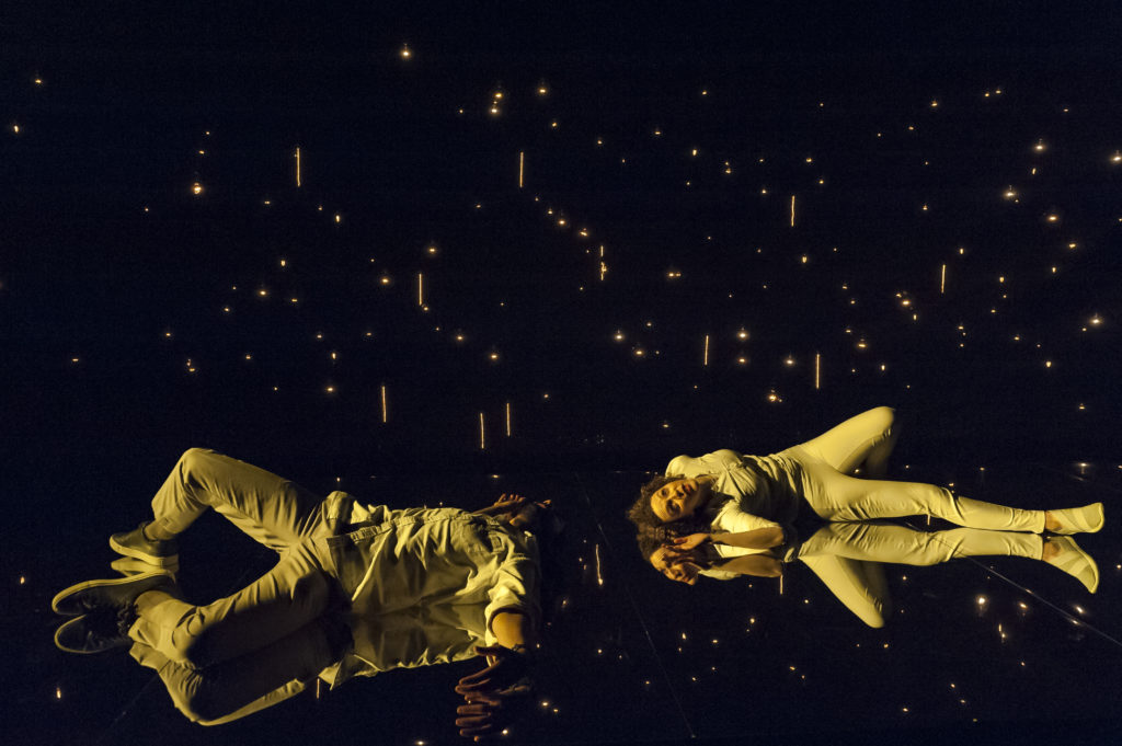 Nael Nacer &amp; Marianna Bassham in CONSTELLATIONS. Photo: A.R. Sinclair Photography.