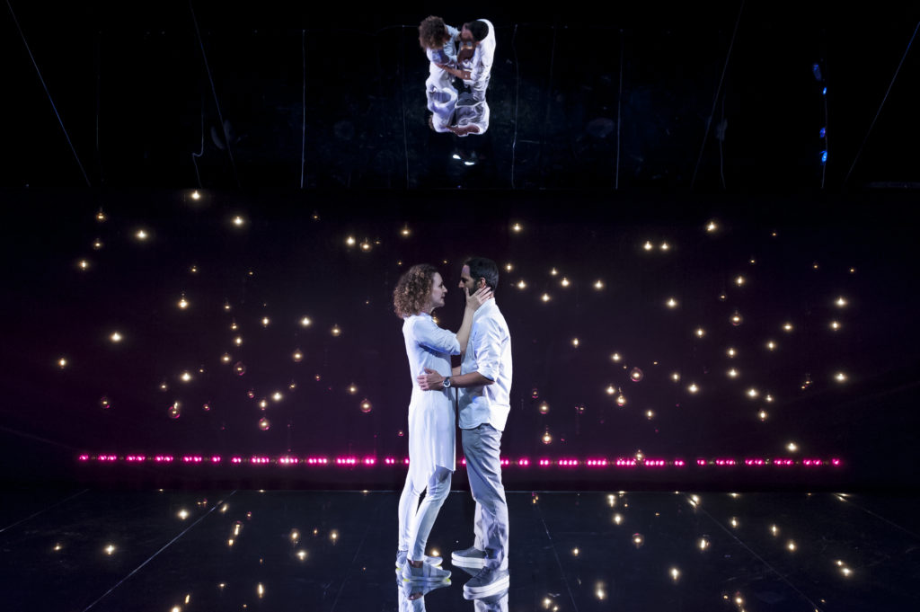 Nael Nacer &amp; Marianna Bassham in CONSTELLATIONS. Photo: A.R. Sinclair Photography.