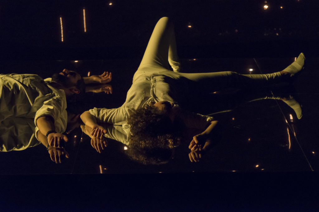 Nael Nacer &amp; Marianna Bassham in CONSTELLATIONS. Photo: A.R. Sinclair Photography.