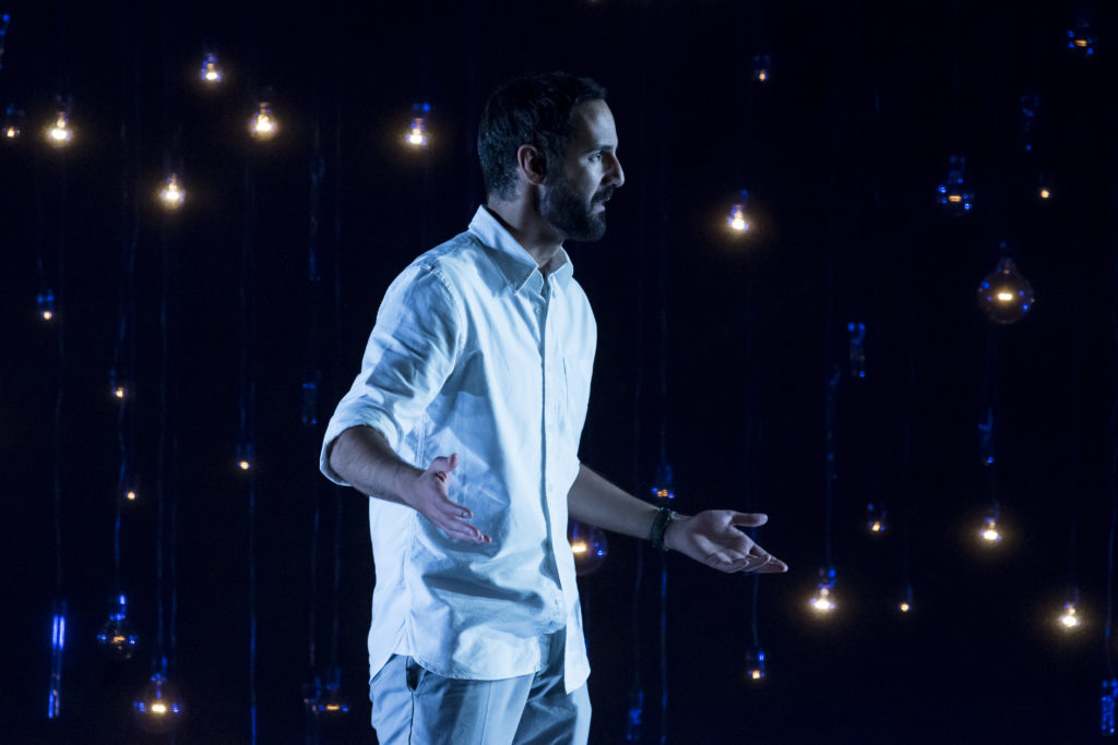 Nael Nacer &amp; Marianna Bassham in CONSTELLATIONS. Photo: A.R. Sinclair Photography.