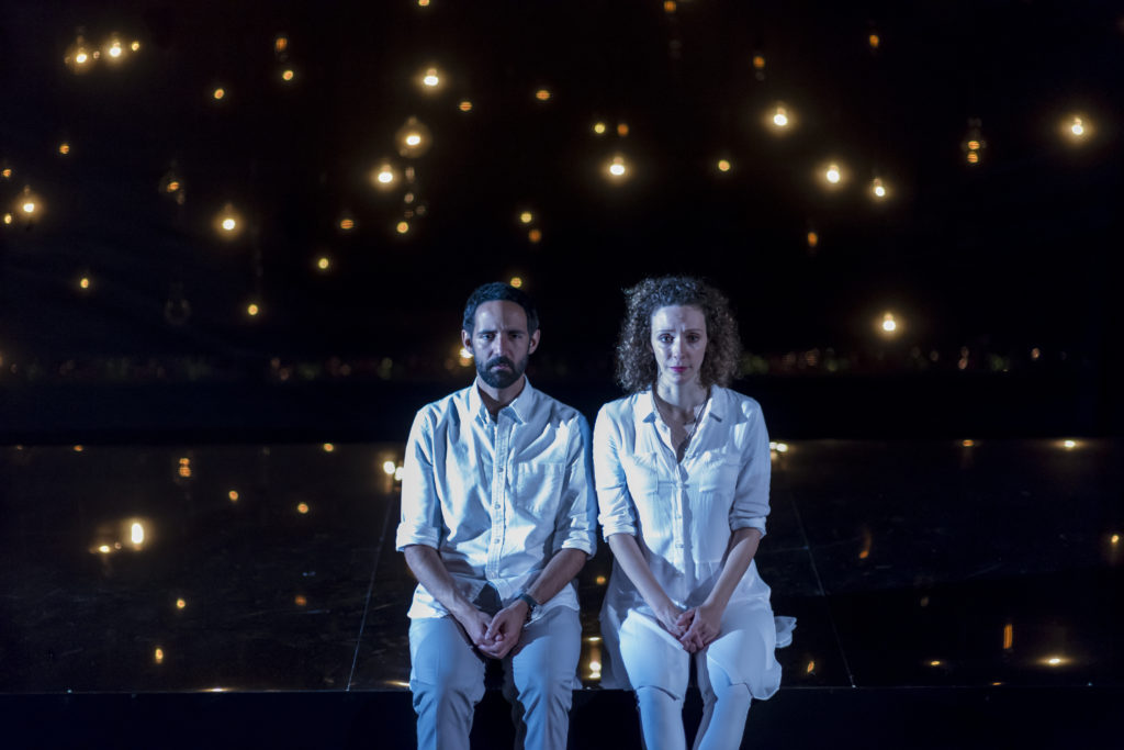 Nael Nacer &amp; Marianna Bassham in CONSTELLATIONS. Photo: A.R. Sinclair Photography.