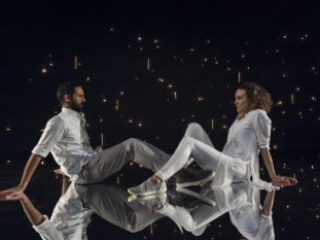 Nael Nacer &amp; Marianna Bassham in CONSTELLATIONS. Photo: A.R. Sinclair Photography.