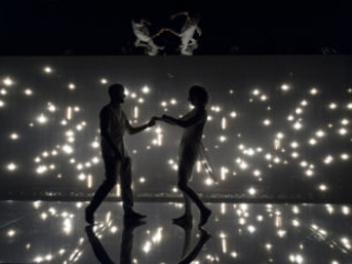Nael Nacer &amp; Marianna Bassham in CONSTELLATIONS. Photo: A.R. Sinclair Photography.