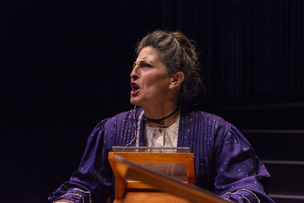 Sarah Newhouse (Annie Jump Cannon) in THE WOMEN WHO MAPPED THE STARS. Photo: A.R. Sinclair Photography.