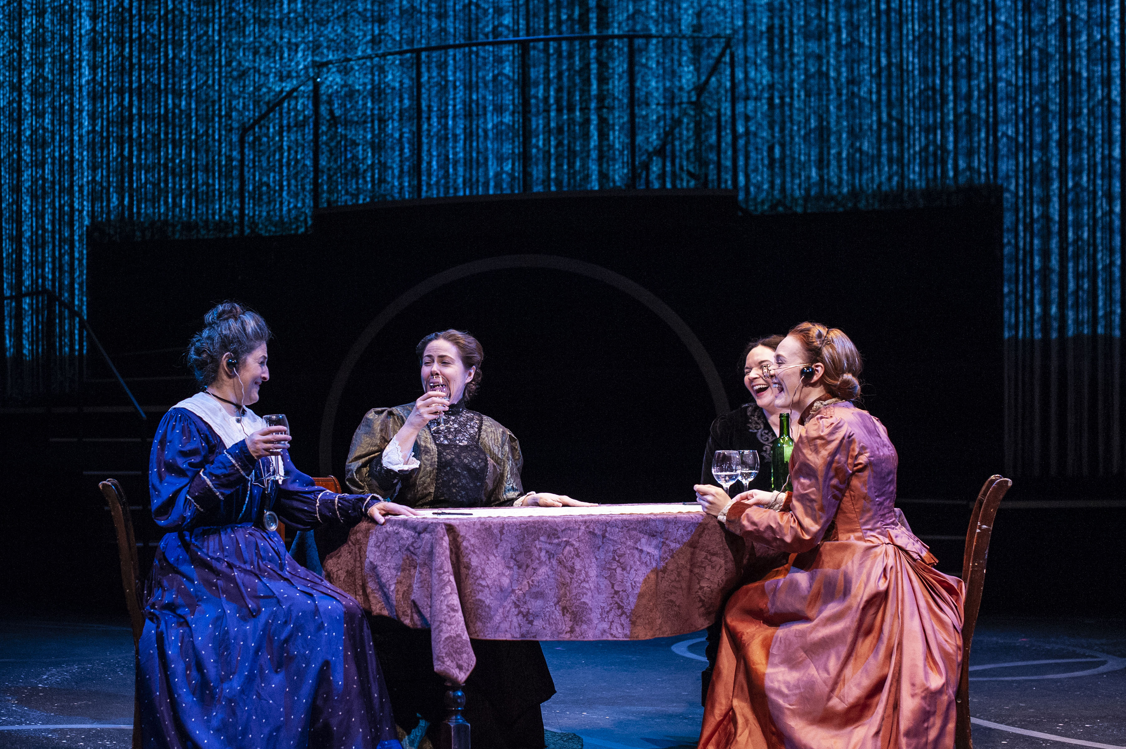 Sarah Newhouse (Annie Jump Cannon), Christine Power (Antonia Maury), Becca A. Lewis (Williamina Fleming) & Sarah Oakes Muirhead (Henrietta Swan Leavitt) in THE WOMEN WHO MAPPED THE STARS. Photo: A.R. Sinclair Photography.