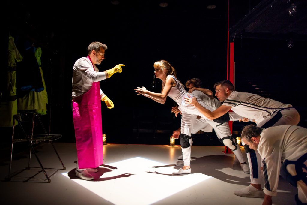 John Kuntz, Ashely Risteen, Debra Wise, David Keohane, and Remo Airaldi in FRANKENSTEIN. Photo: Nile Scott Studios