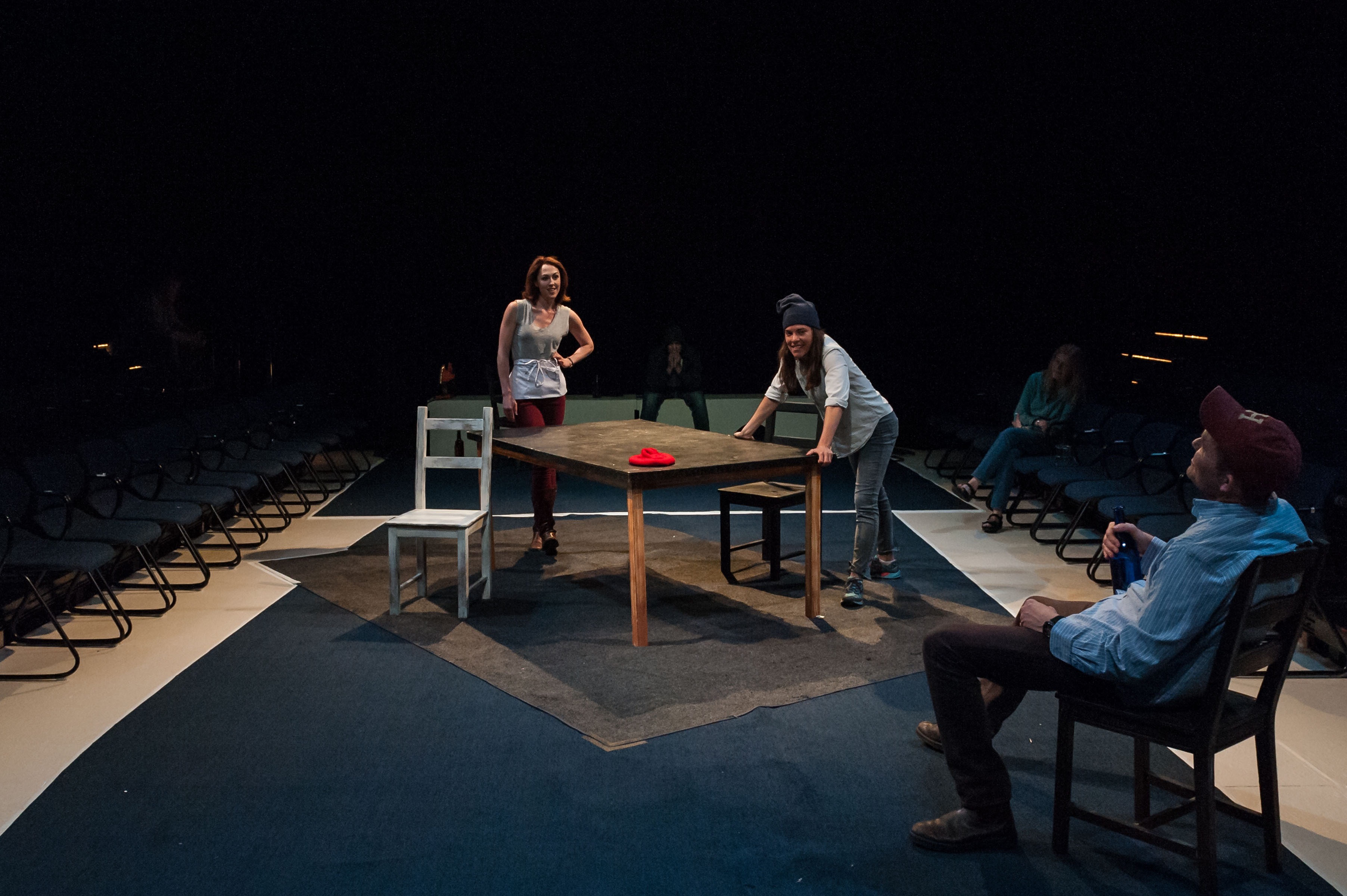 Kelley Curran, Eric Tucker, & Susannah Millonzi in Bedlam's Twelfth Night. Photo: A.R. Sinclair Photography.