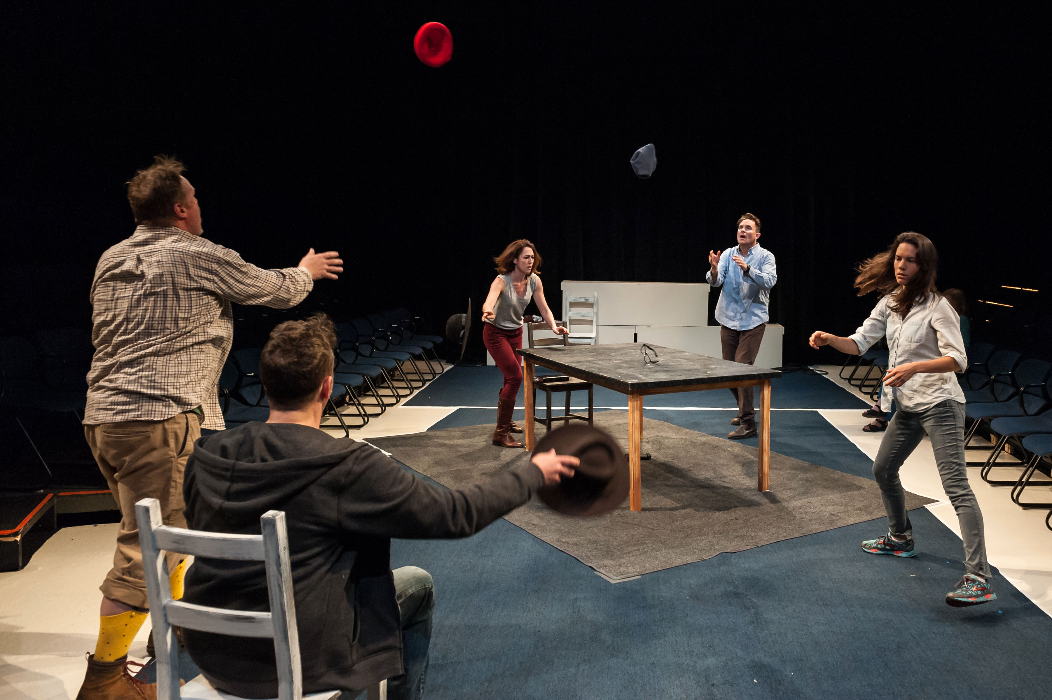 Edmund Lewis, Tom O'Keefe, Kelley Curran, Eric Tucker, & Susannah Millonzi in Bedlam's Twelfth Night. Photo: A.R. Sinclair Photography.