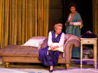 Lee Mikeska Gardner &amp; Debra Wise in &quot;The Half-Life of Marie Curie&quot;. Photo: Nile Scott Studios