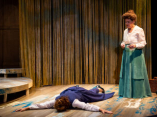 Lee Mikeska Gardner &amp; Debra Wise in &quot;The Half-Life of Marie Curie&quot;. Photo: Nile Scott Studios
