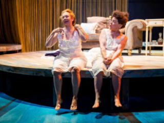 Lee Mikeska Gardner &amp; Debra Wise in &quot;The Half-Life of Marie Curie&quot;. Photo: Nile Scott Studios