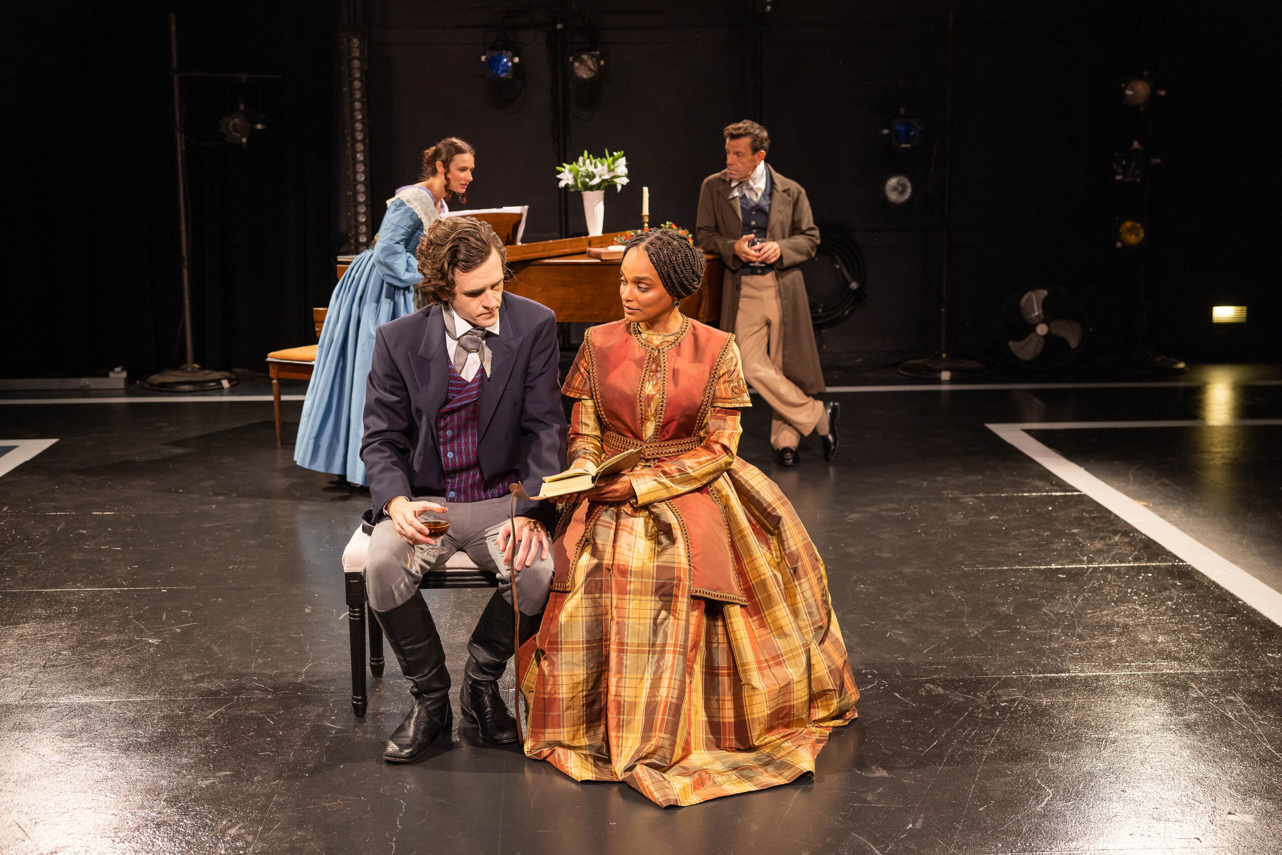 Back: Mishy Jacobson and Diego Arciniegas, front: John Hardin and Kortney Adams in Ada and the Engine. Photo: Nile Scott Studios.