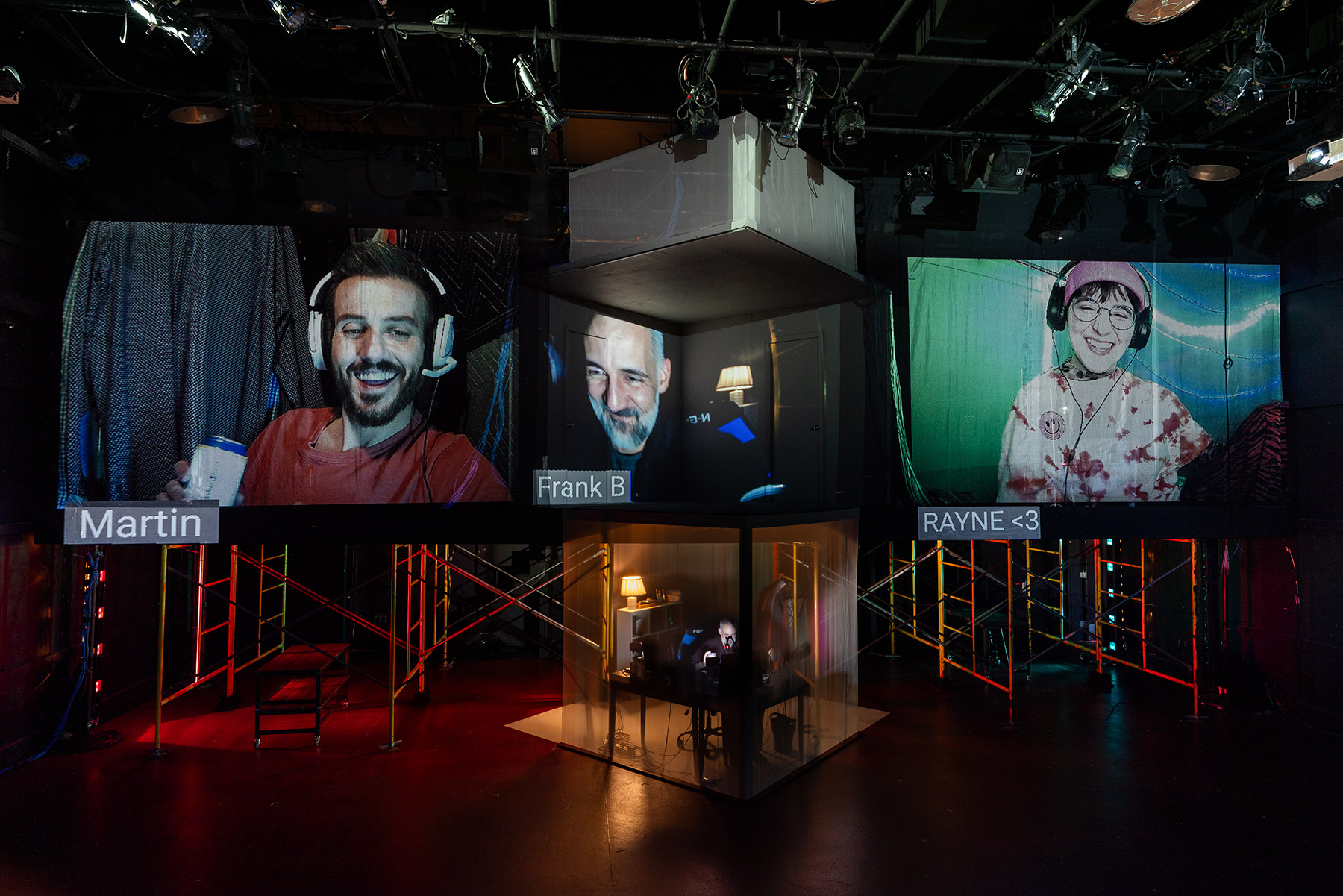 Greg Maraio, Nael Nacer, and Jules Talbot in The Moderate. Photo: Nile Scott Studios.